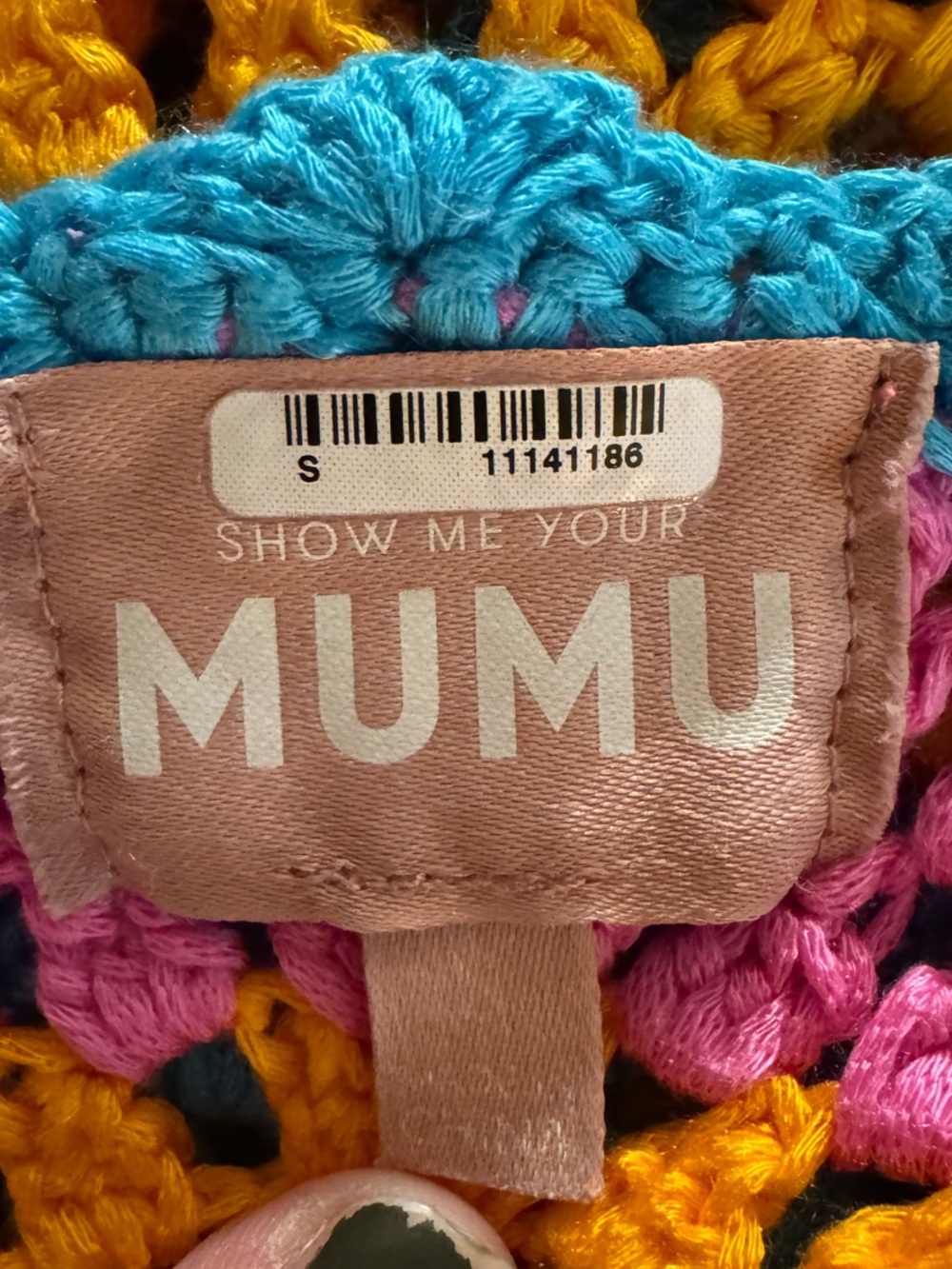 Show Me Your Mumu Women's Tara Mini Dress Sea Breeze Crochet Size Small - Picture 9 of 9